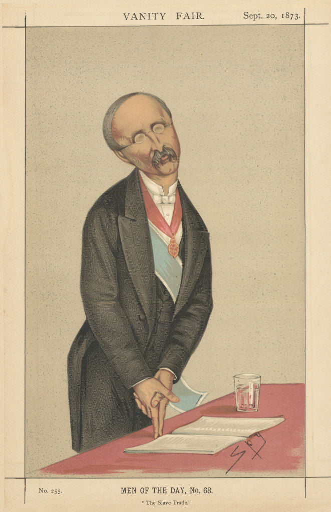 VANITY FAIR SPY CARTOON Sir Henry Bartle Edward Frere 'The Slave Trade' 1873